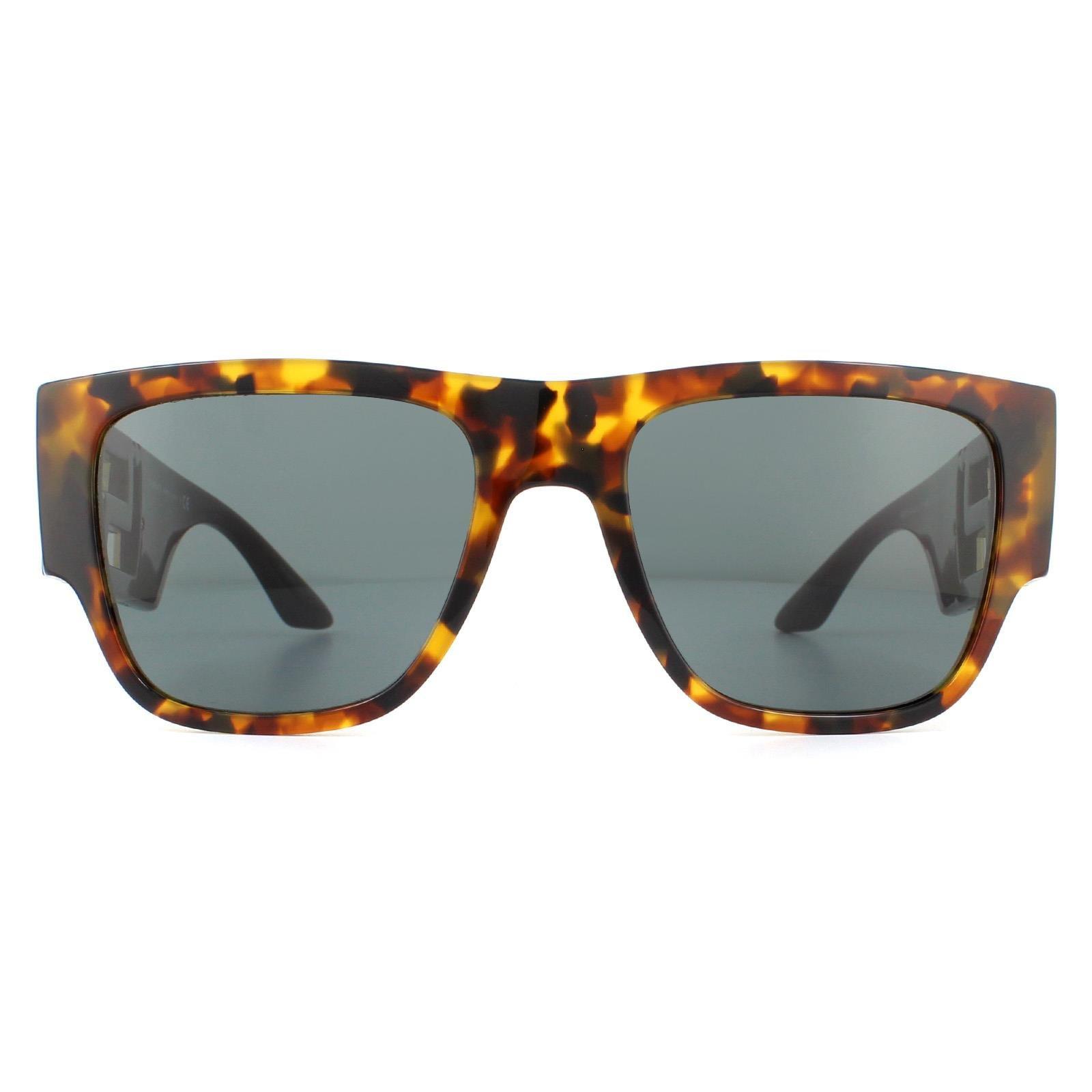 Прямоугольные темно-серые солнцезащитные очки Havana Versace, коричневый