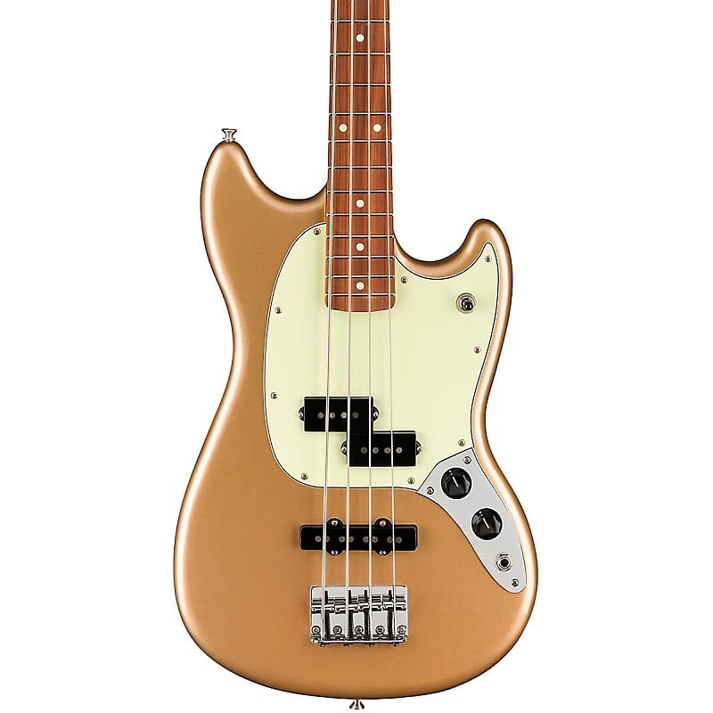 цена Басс гитара Fender Player Mustang PJ Bass with Pau Ferro Fingerboard Firemist Gold