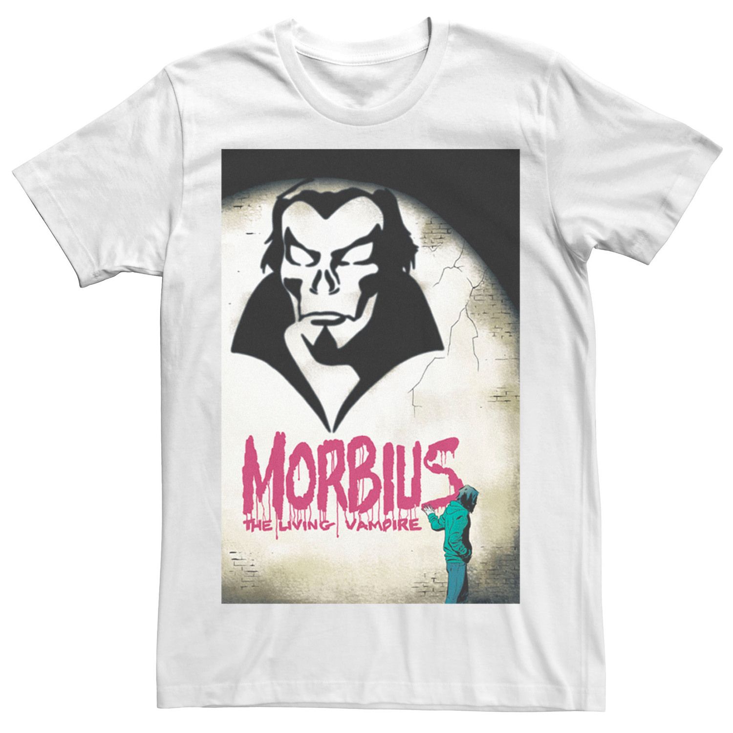 Мужская футболка с граффити Morbius The Living Vampire Marvel эмси фигурка marvel legends venom morbius the living vampire