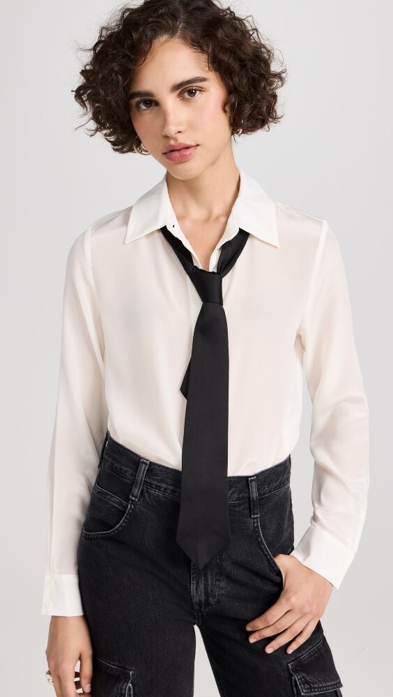 

Топ alice + olivia Willa Tie, экру