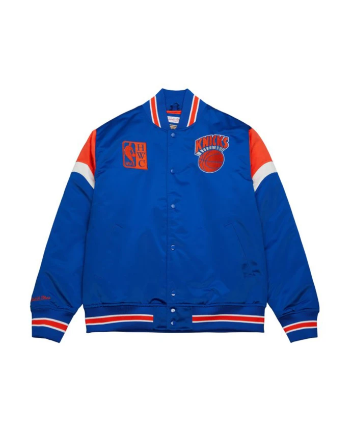 

Тяжелый атласный жакет Mitchell & Ness, синий