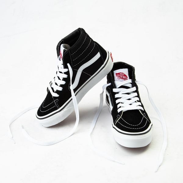 Обувь для скейтбординга Vans Sk8-Hi — Little Kid/Big Kid, черный sk8 hi кружевные туфли для скейтбординга детские vans цвет black true white