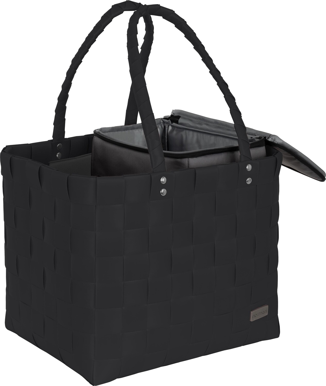 

Сумка шоппер normani Flechtkorb mit kleiner Kühltasche, черный