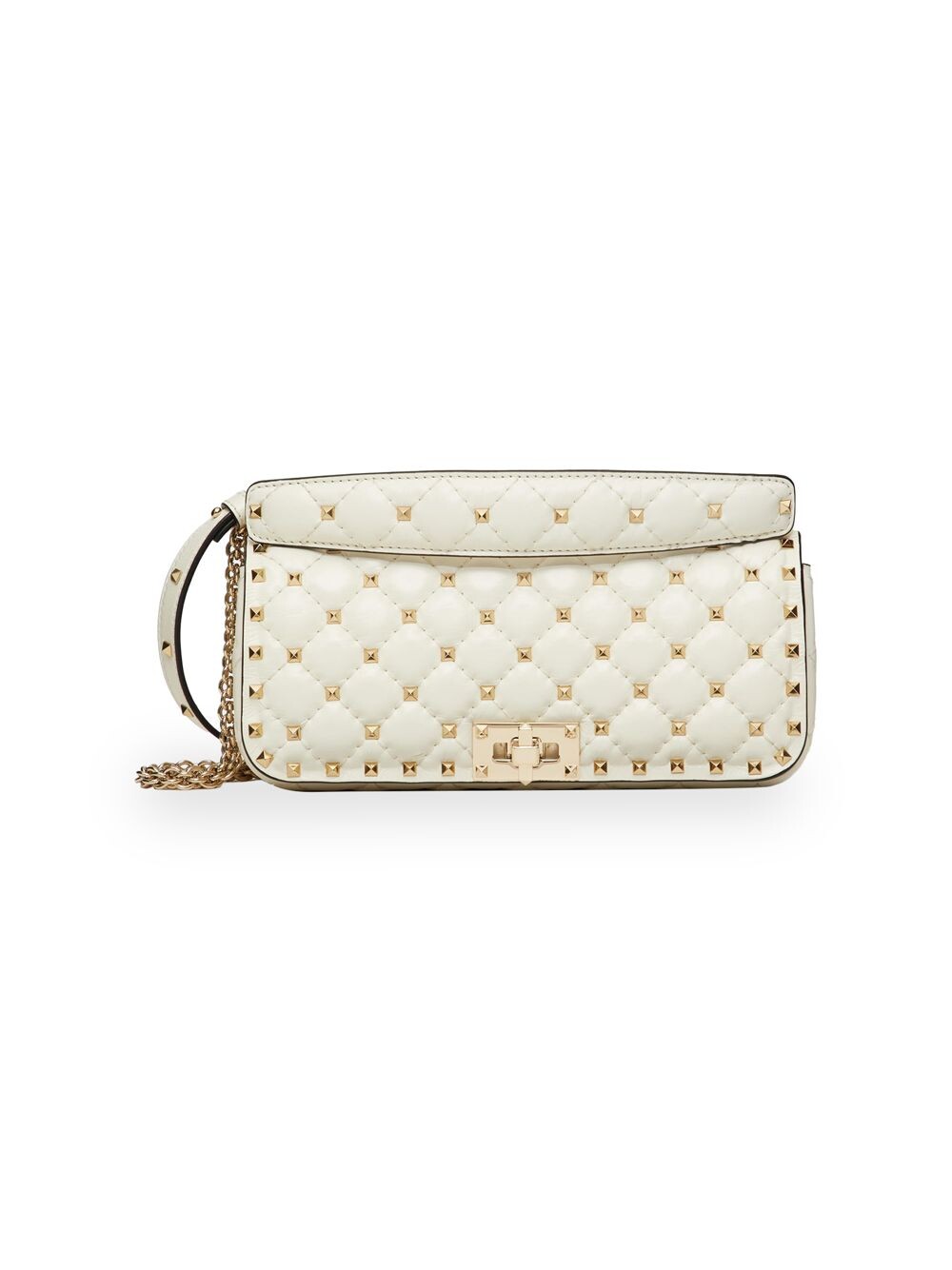 

Сумка на плечо Rockstud Spike из телячьей кожи Valentino Garavani, слоновая кость