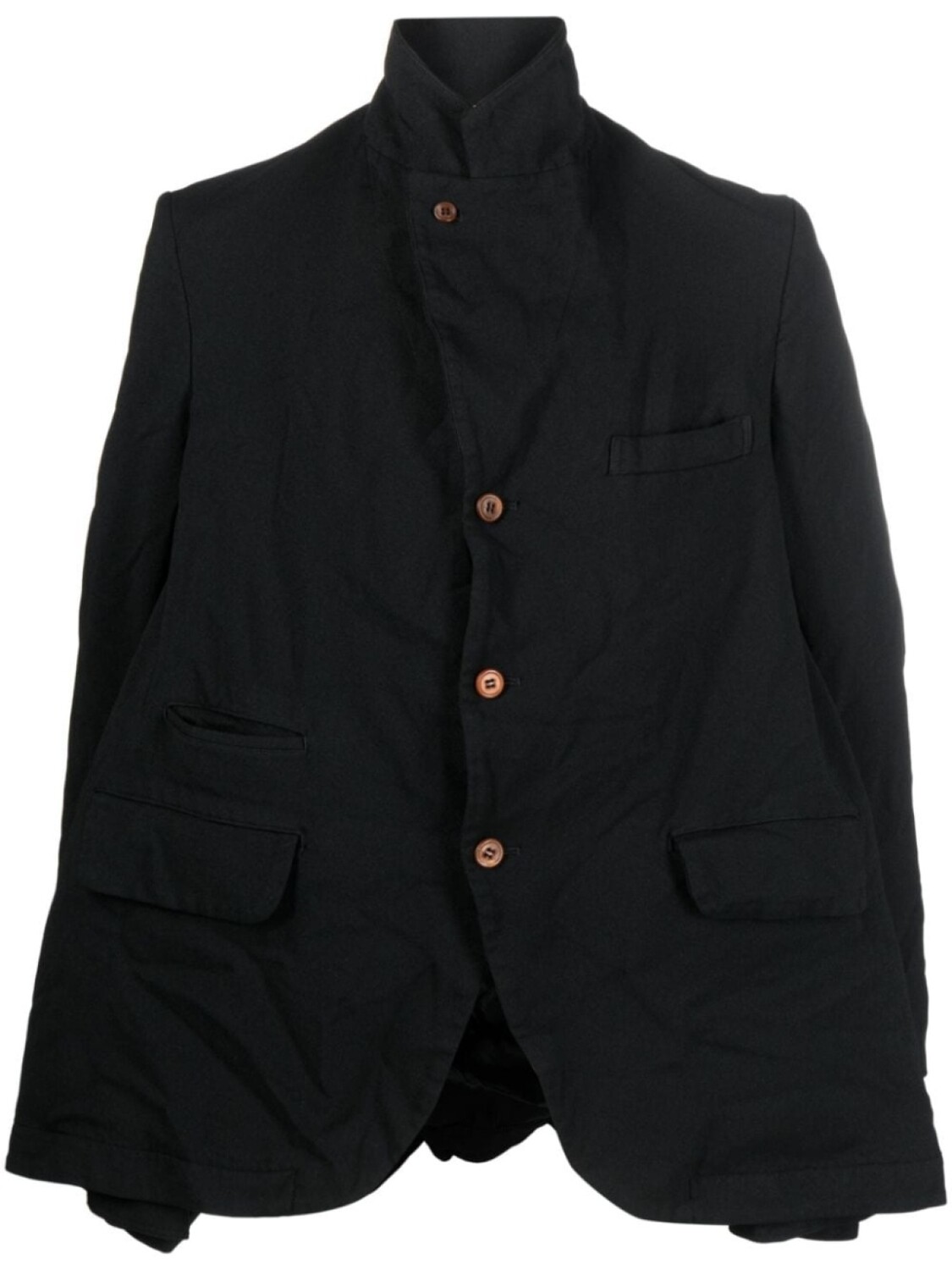 

Comme des Garçons Homme Plus однобортный пиджак с жатым эффектом, черный