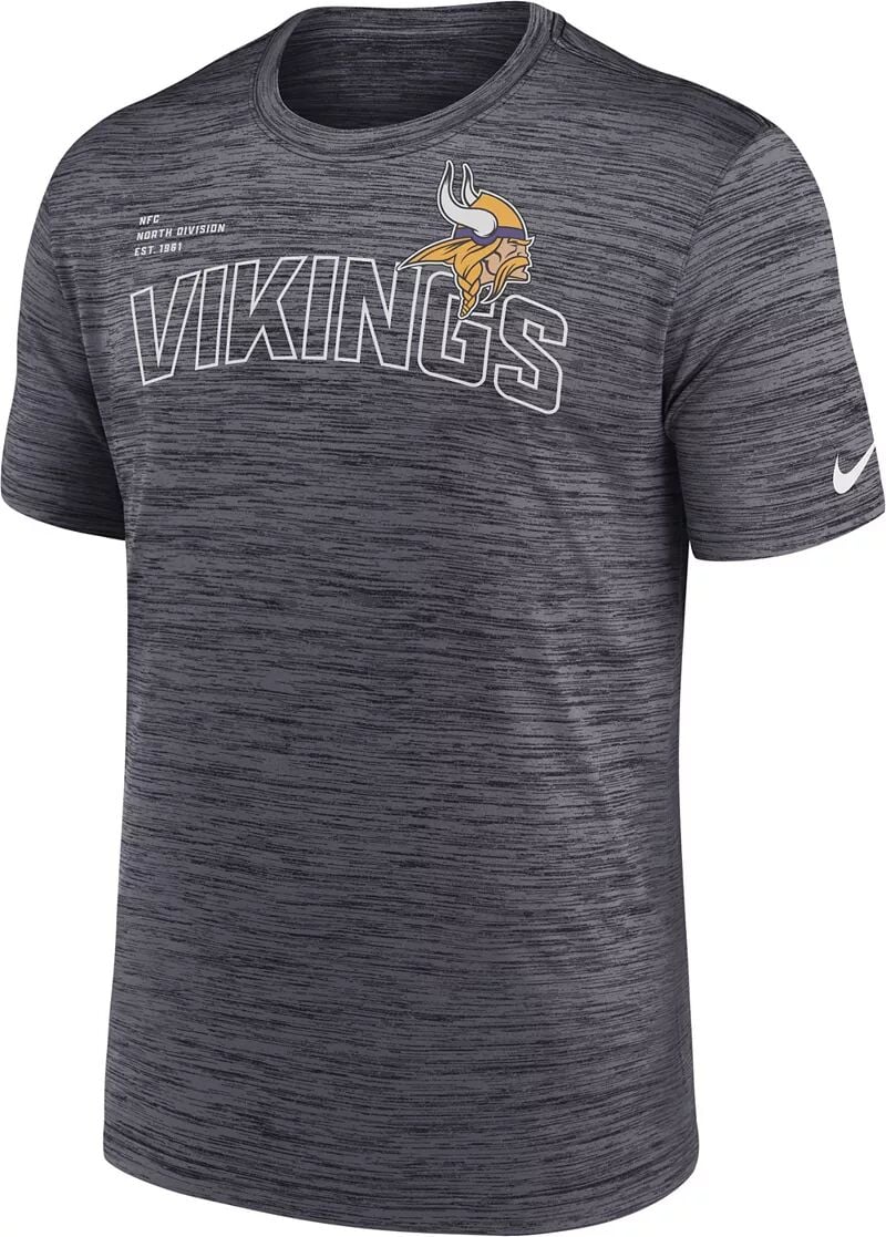 

Мужская черная футболка Nike Minnesota Vikings Velocity Arch