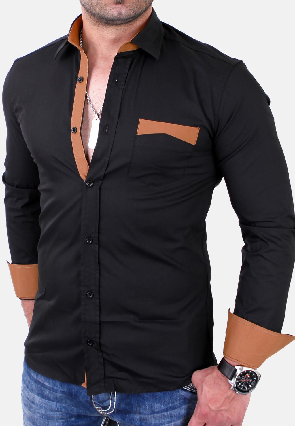 Рубашка Reslad, цвет schwarz