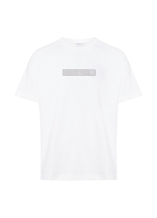 

Белая мужская футболка с круглым вырезом Calvin Klein, Белый