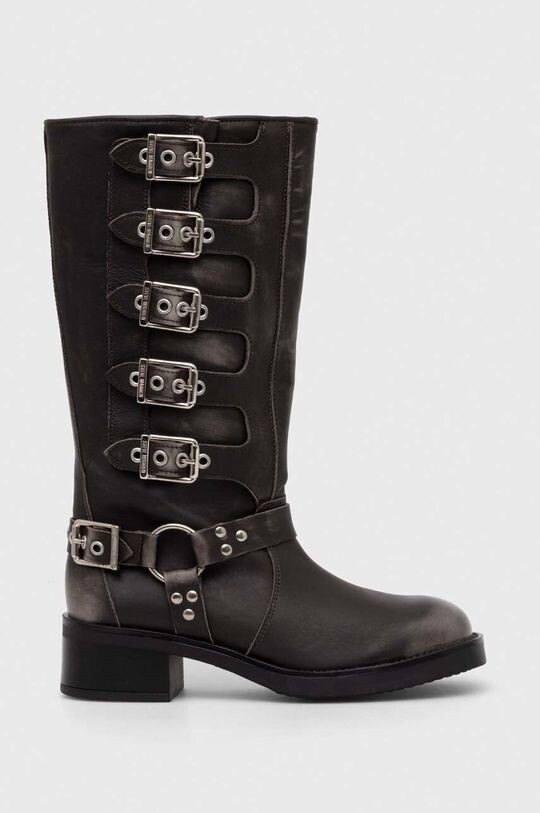 

Боевые кожаные сапоги Steve Madden, серый
