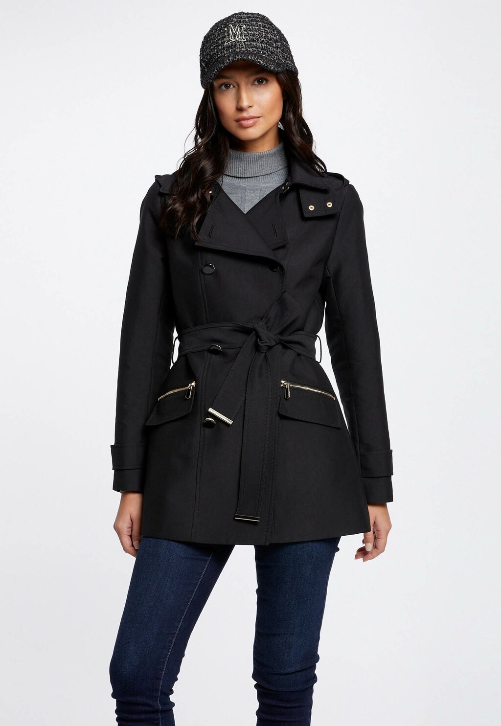 

Тренч Waisted Belted Morgan, цвет noir
