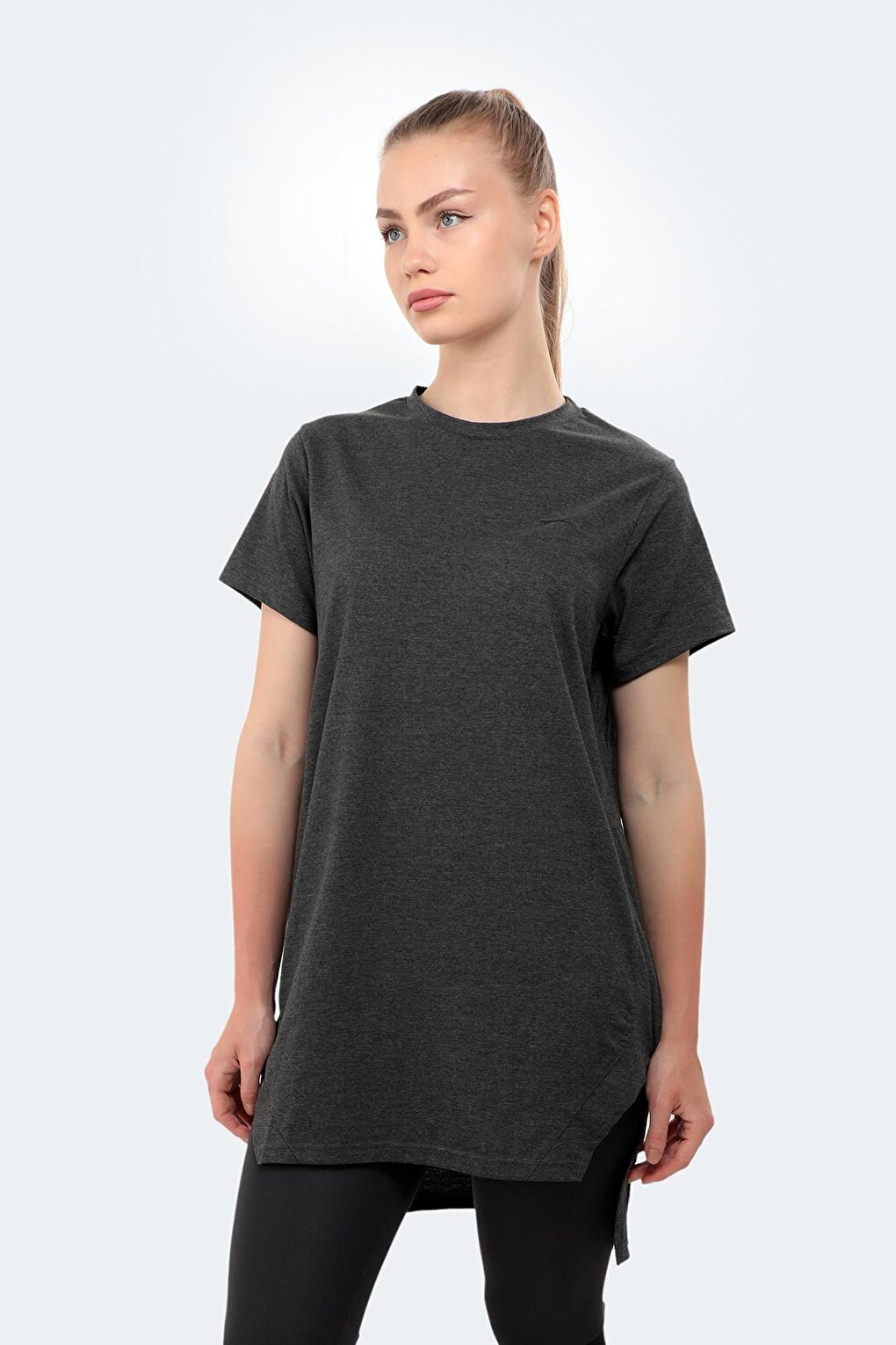 MIDORI Женская футболка с коротким рукавом темно-серая SLAZENGER