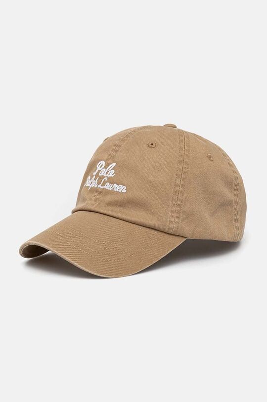 

Хлопковая бейсболка Polo Ralph Lauren, бежевый