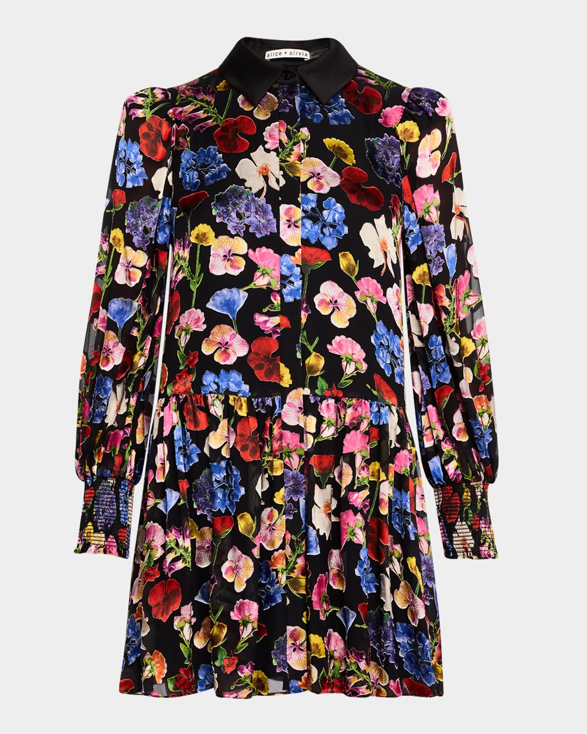 

Мини-платье-рубашка Timeless Blossom Bertha Alice + Olivia, цвет Timeless Blossom