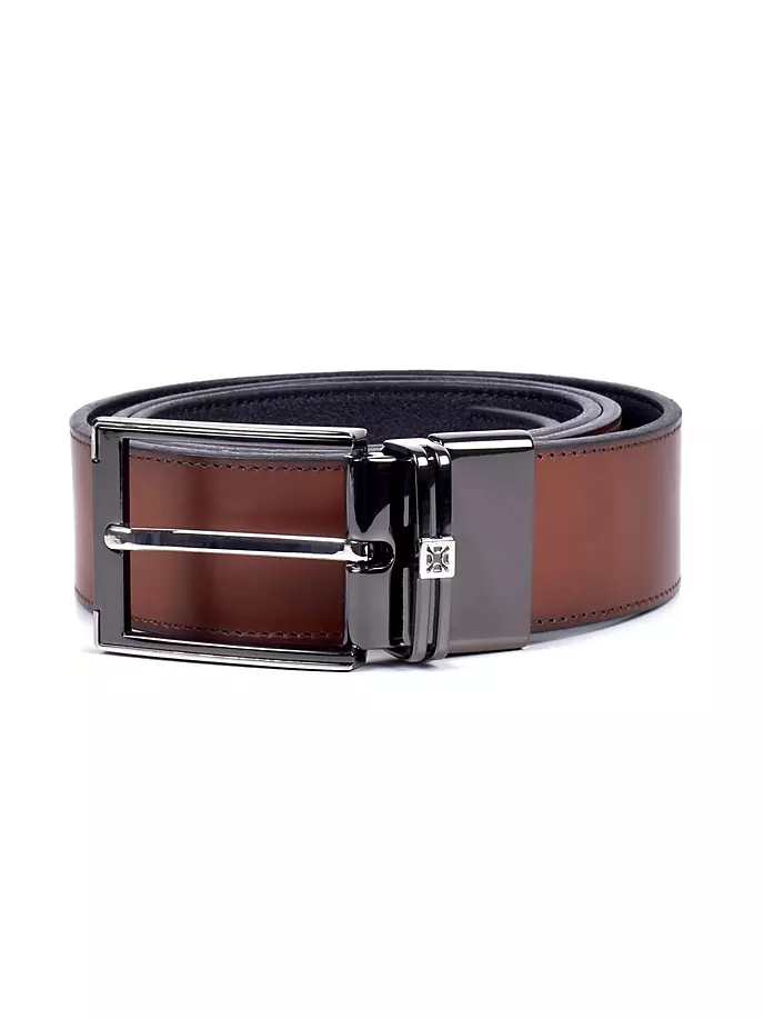 

Двусторонний кожаный ремень Olimpo, цвет brown black