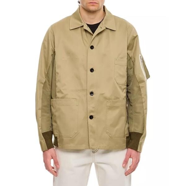 

Куртка cotton chino and nylon twill blouson Sacai, коричневый