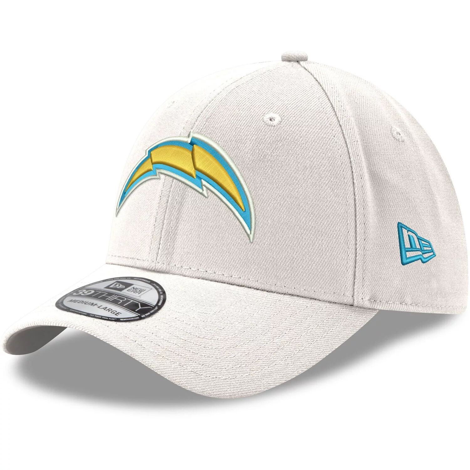 

Мужская кепка New Era White Los Angeles Chargers Iced II 39THIRTY Flex Hat