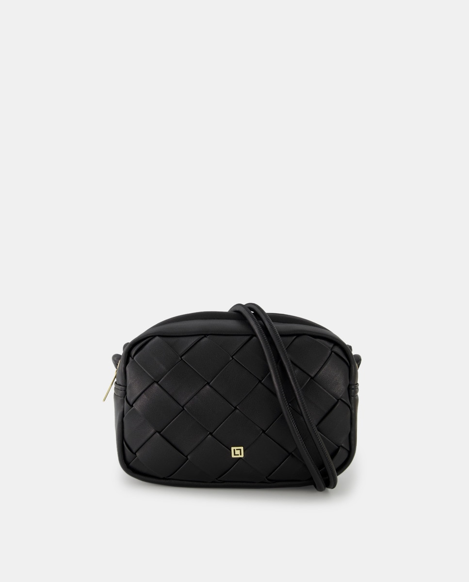 Черная плетеная сумка для мобильного телефона LT, черный