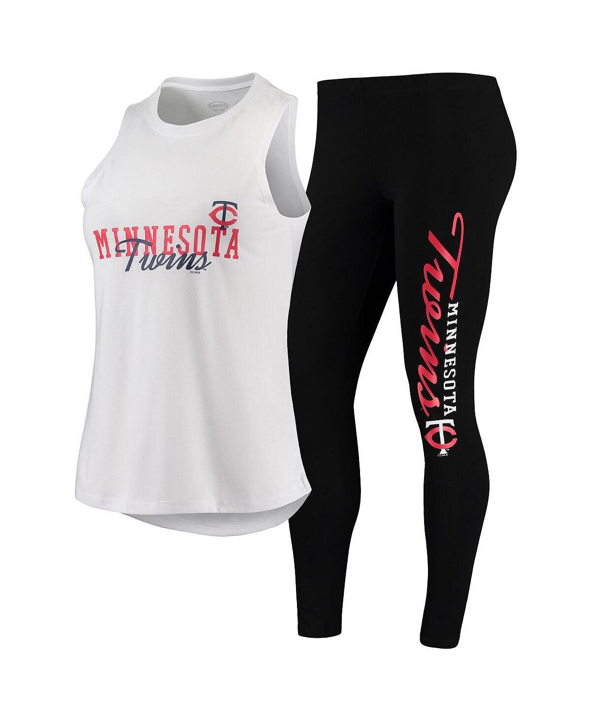 

Женский комплект из майки и леггинсов Minnesota Twins Sonata белого и черного цвета Concepts Sport