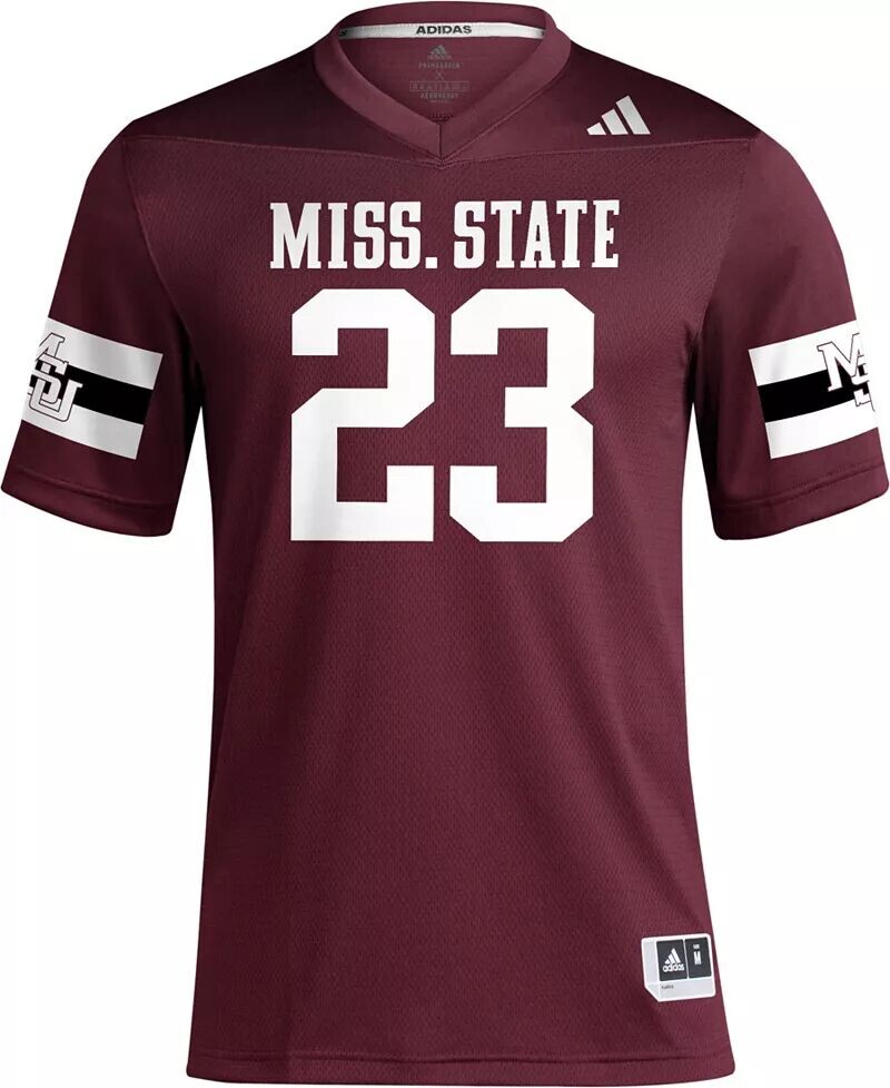 

Мужская футбольная майка Adidas Mississippi State Bulldogs темно-бордовая реплика