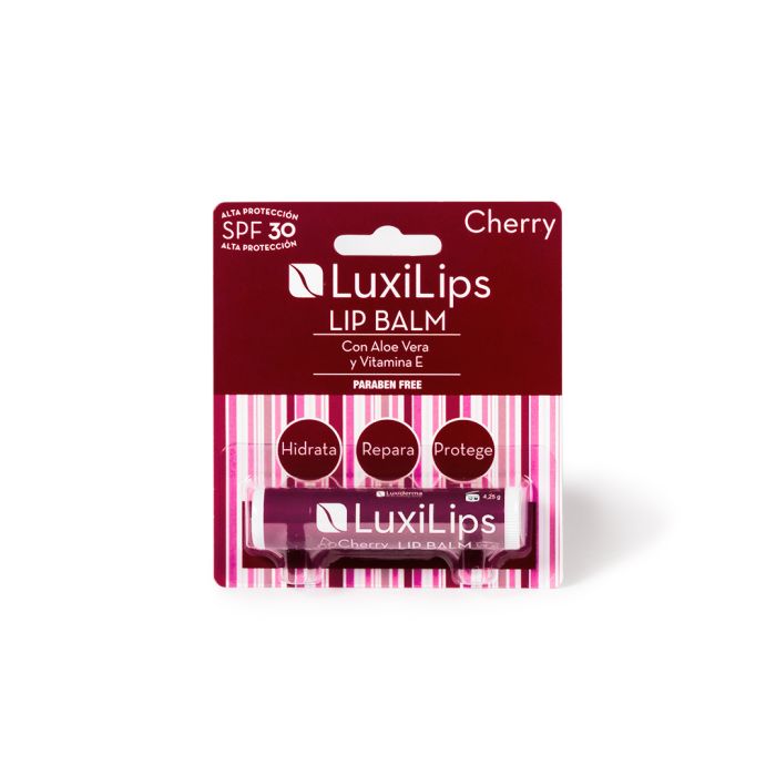 Бальзам для губ Bálsamo Labial SPF30 Luxilips, Cherry цена и фото