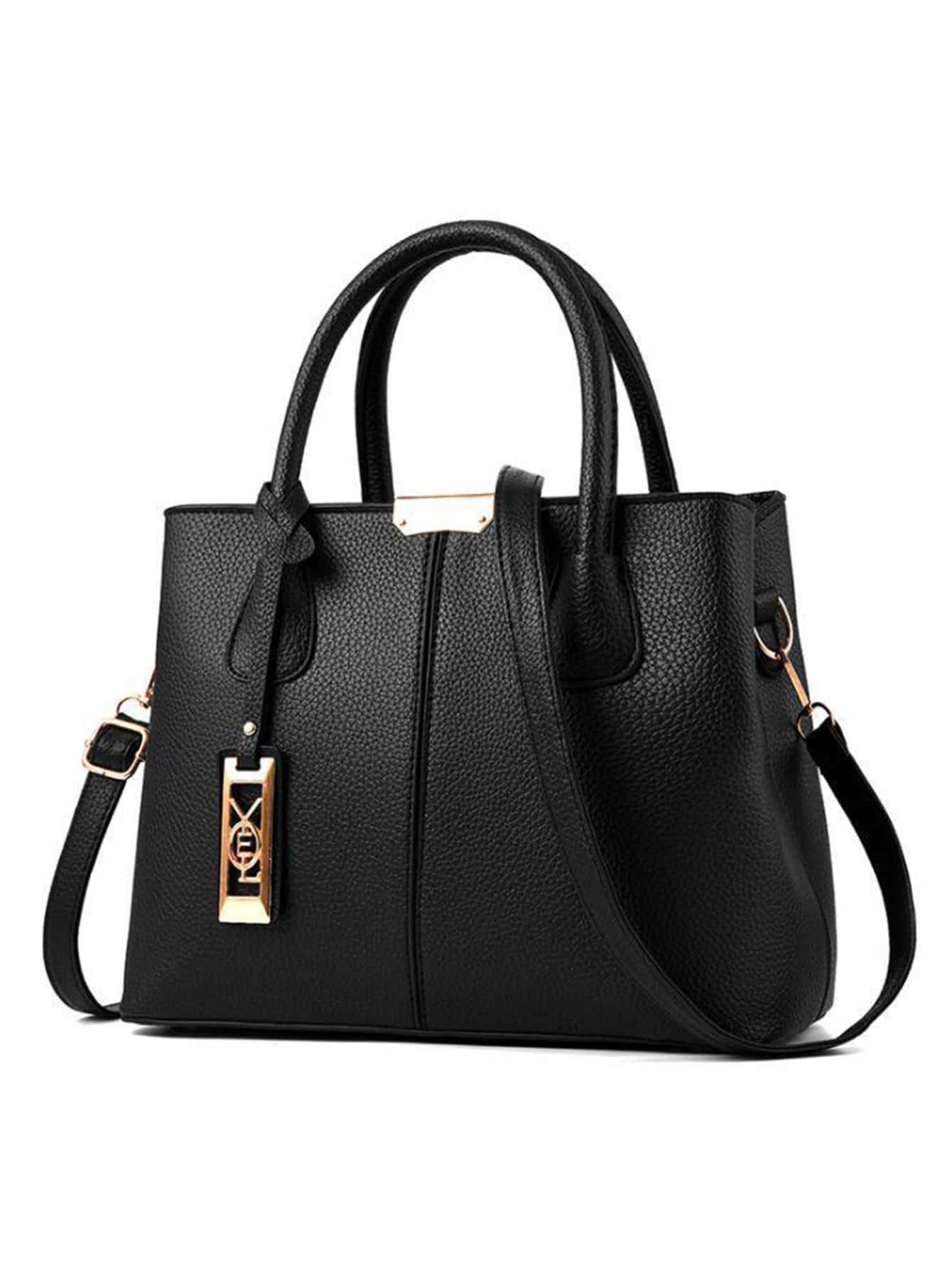 Элегантная сумка-мешок Черная Водонепроницаемая Легкая Вместительная Полиуретан, черный женская сумка мешок из искусственной кожи