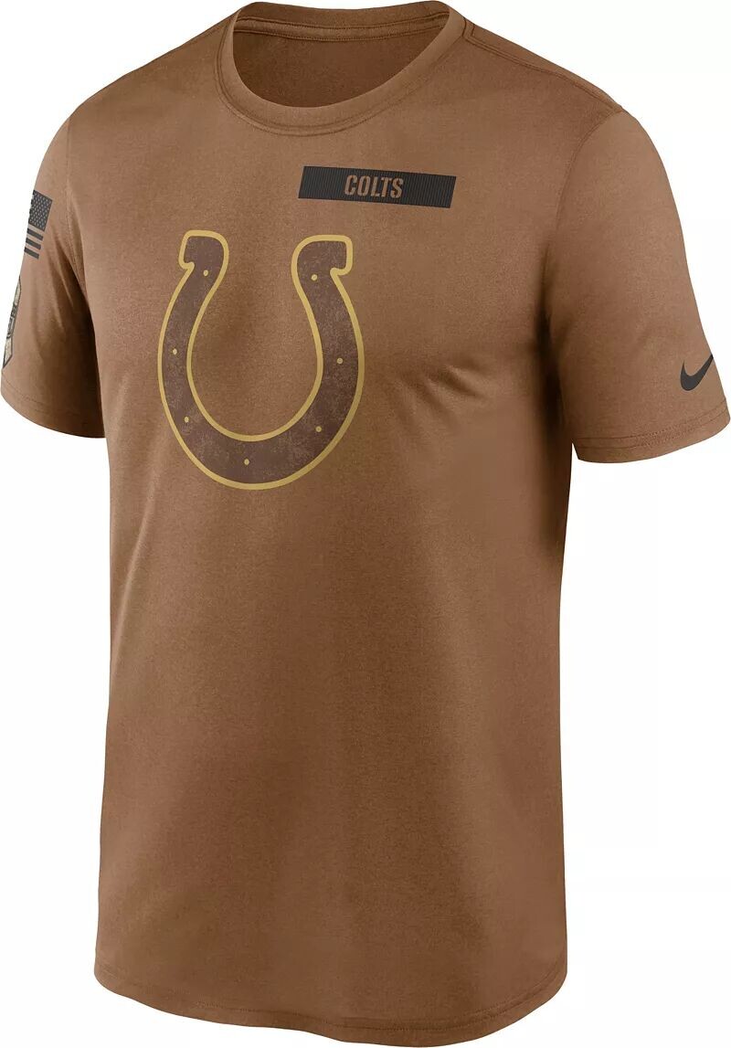 

Мужская коричневая футболка Nike Indianapolis Colts 2023 Salute to Service Legend