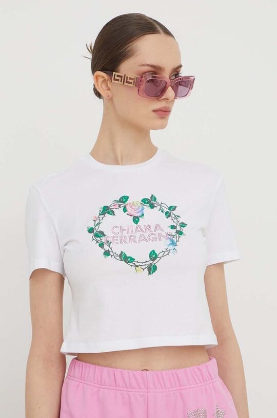 

Хлопковая футболка Chiara Ferragni, белый