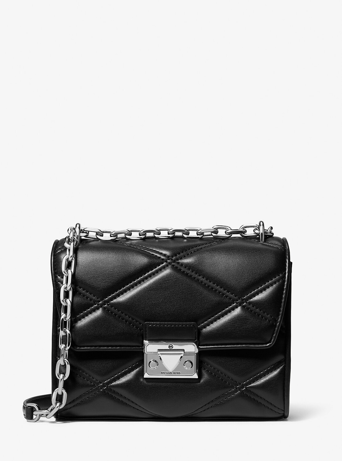 

Маленькая стеганая сумка через плечо Serena из искусственной кожи Michael Kors, черный