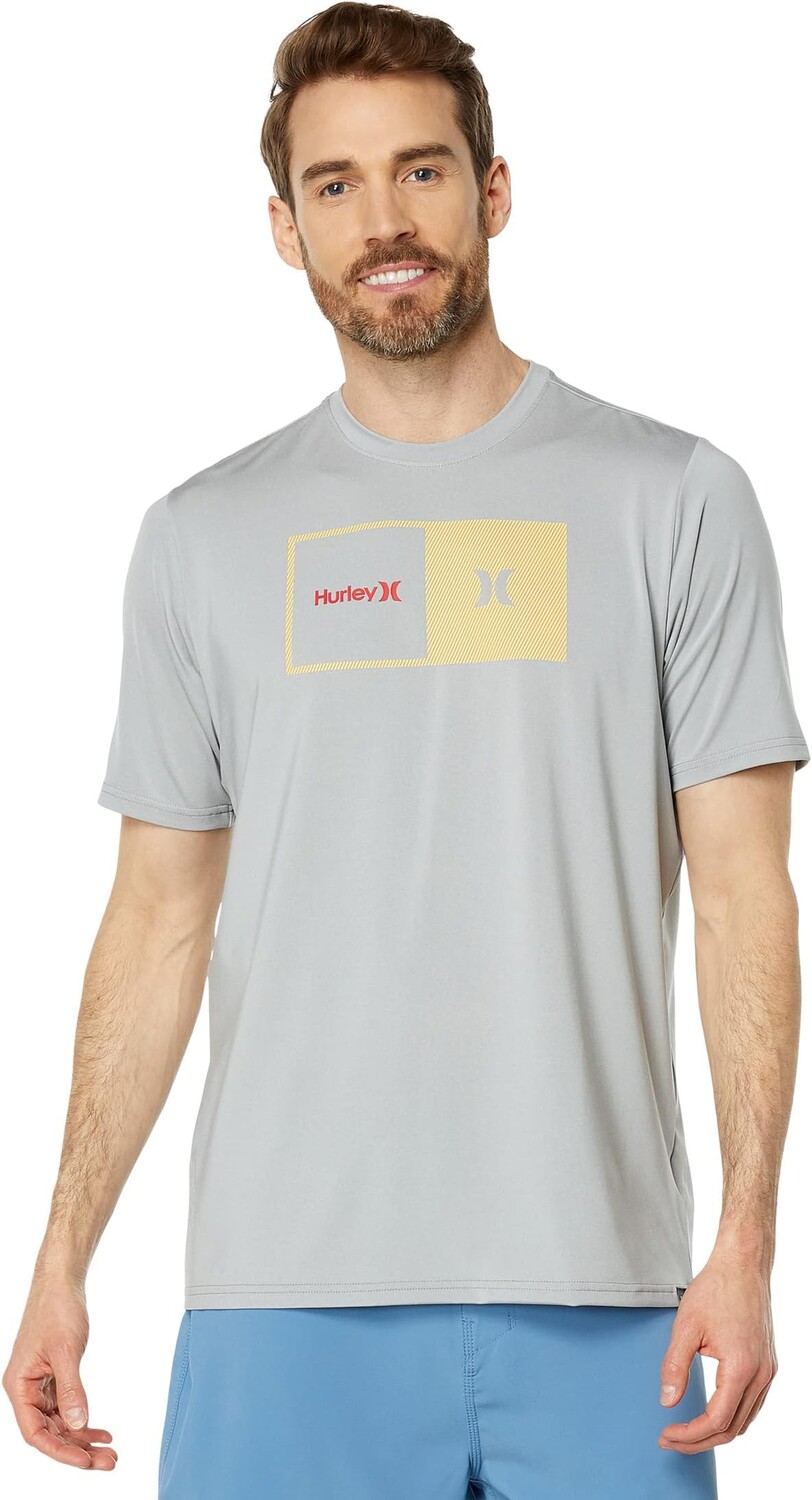 

Футболка для серфинга с короткими рукавами Hybrid UPF Hurley, цвет Heather Grey