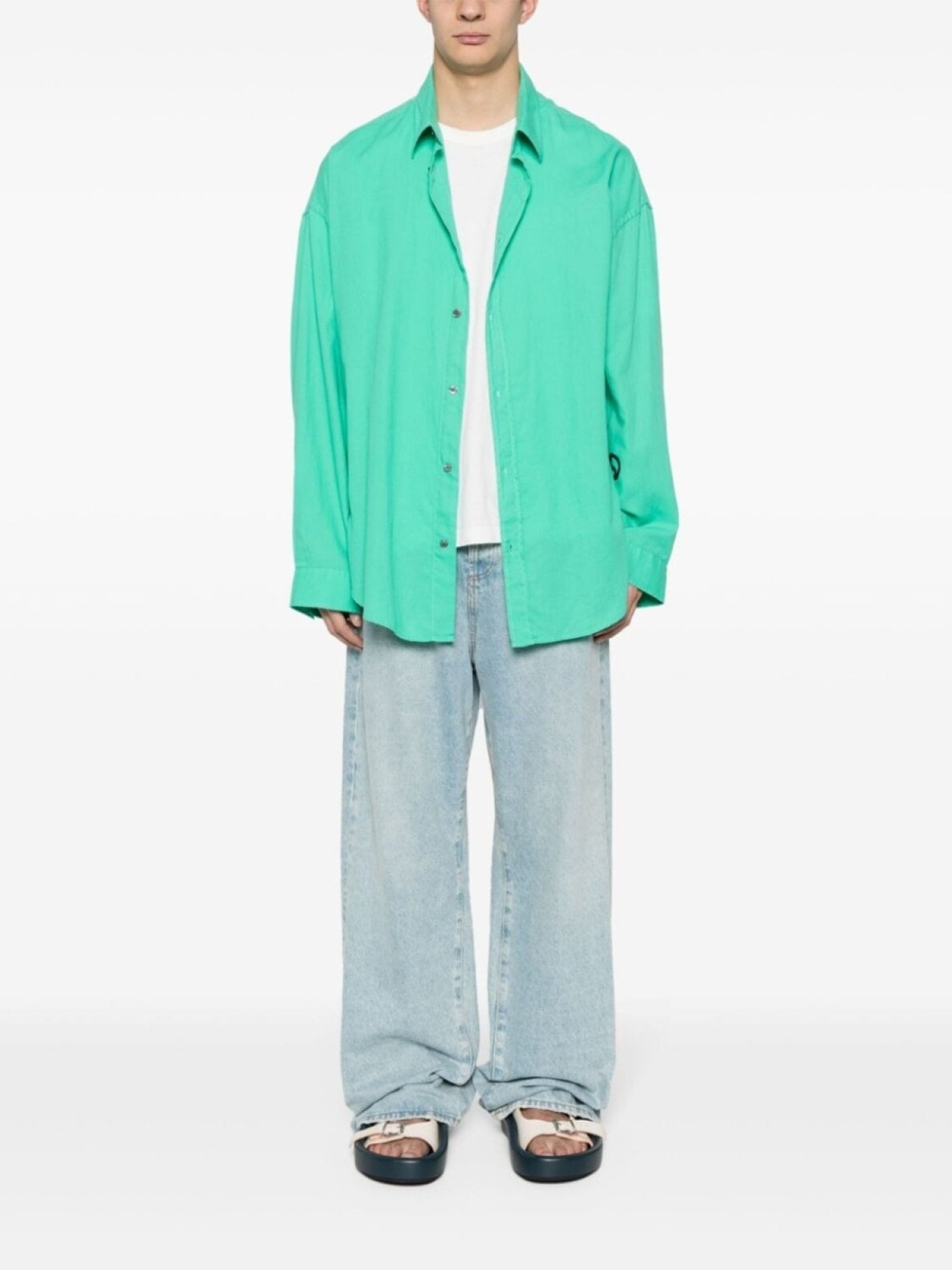 

Рубашка с принтом Acne Studios, зеленый