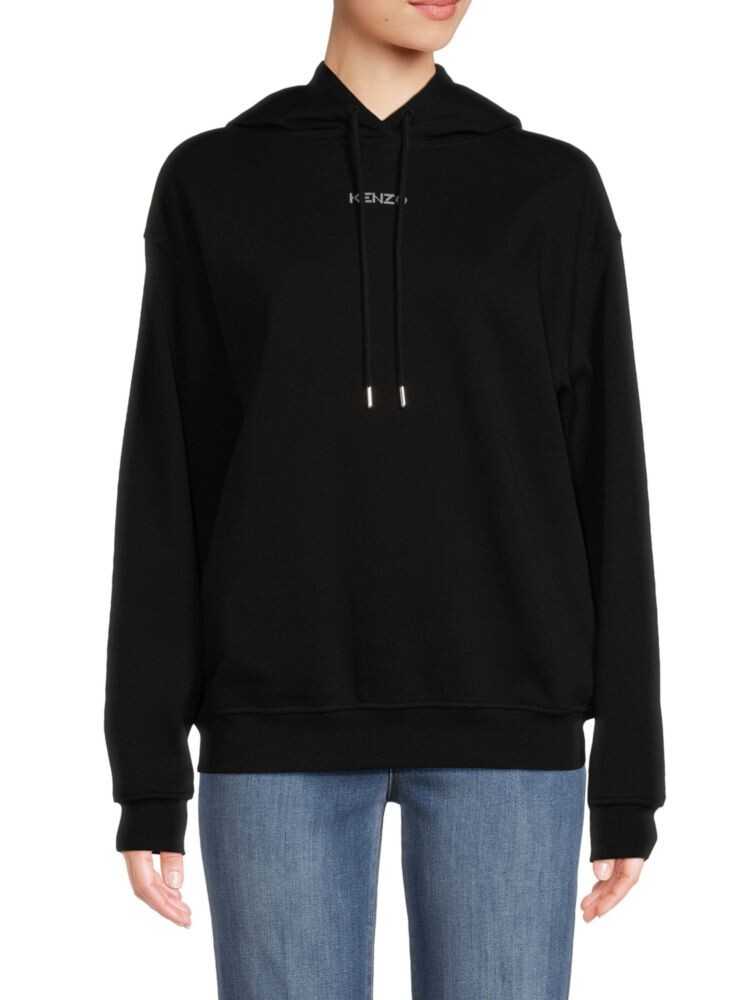 

Хлопковая толстовка с логотипом Kenzo, черный