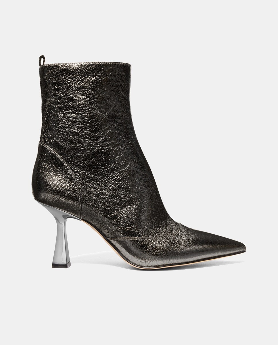 

Женские однотонные ботильоны Clara Mid на каблуке-воронке Michael Michael Kors, серебро