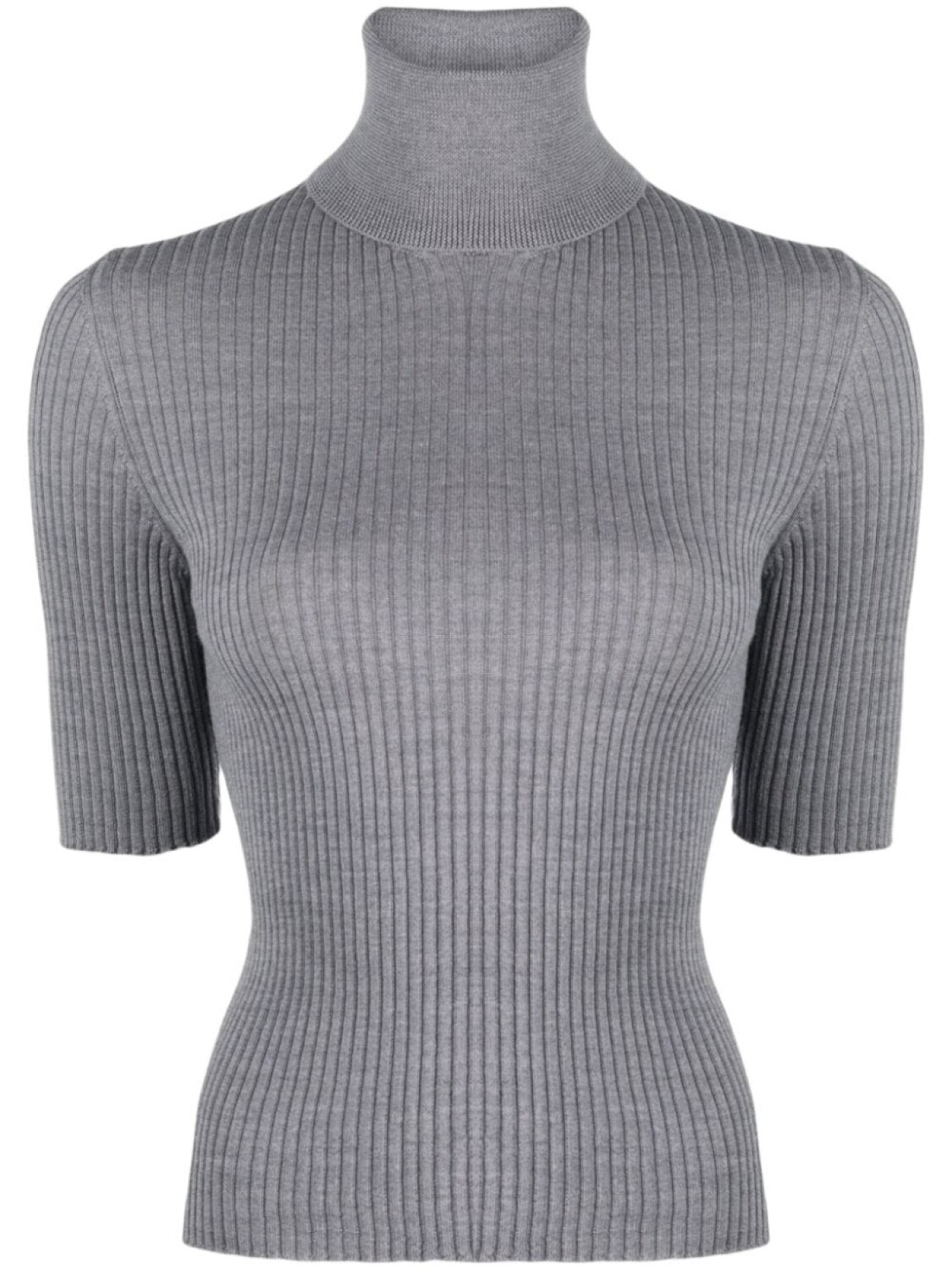 

Semicouture футболка из вирджинской шерсти в рубчик, серый