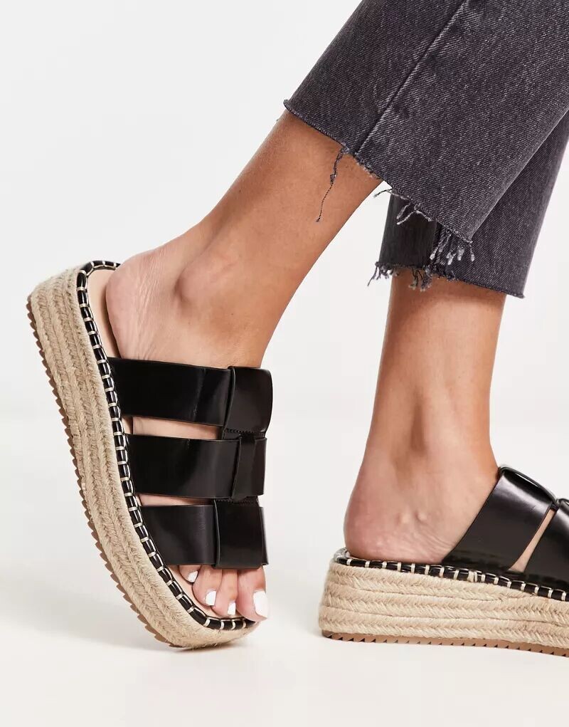 

Черные рыбацкие эспадрильи ASOS Jackson
