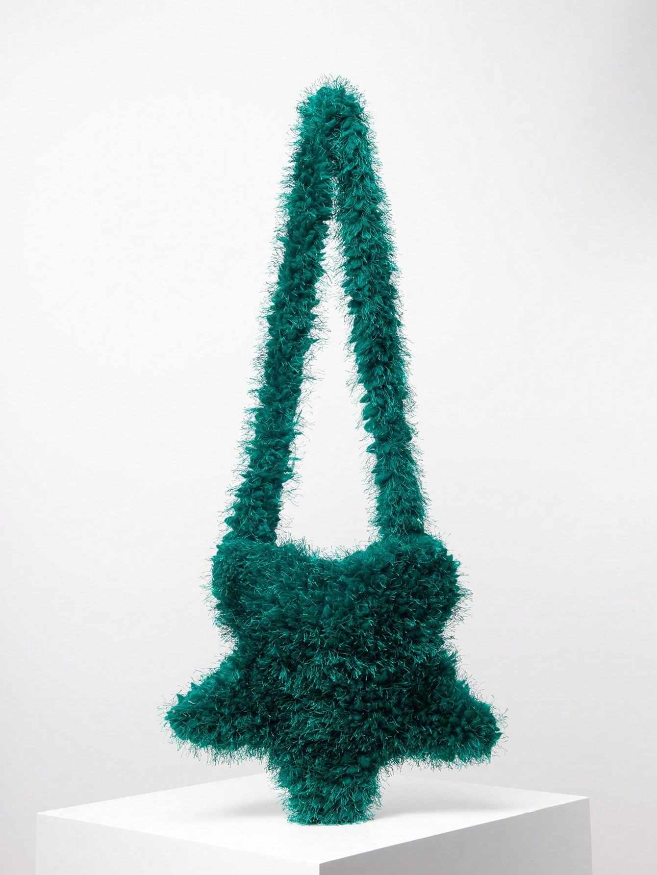 Однотонная женская сумка через плечо в форме звезды, темно-зеленый sanrio плюшевая сумка kawaii kuromi melody cinnamoroll плюшевая сумка мультфильм переворачиваемая двухсторонняя сумка детская милая плюшевая сумка