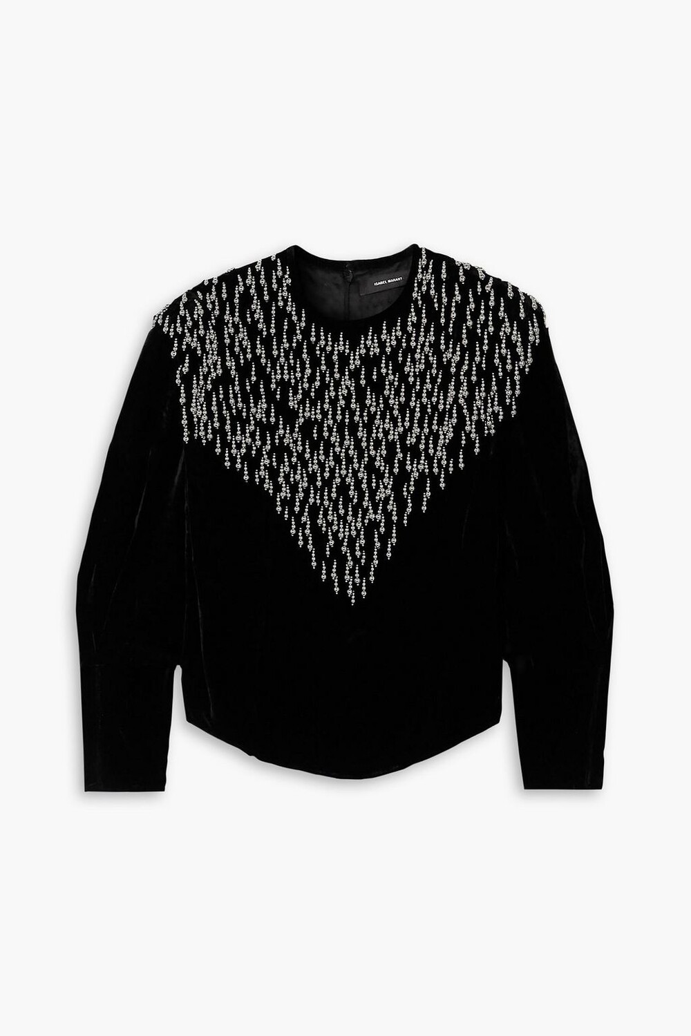 

Бархатный топ Gabanoe, украшенный бусинами ISABEL MARANT, черный