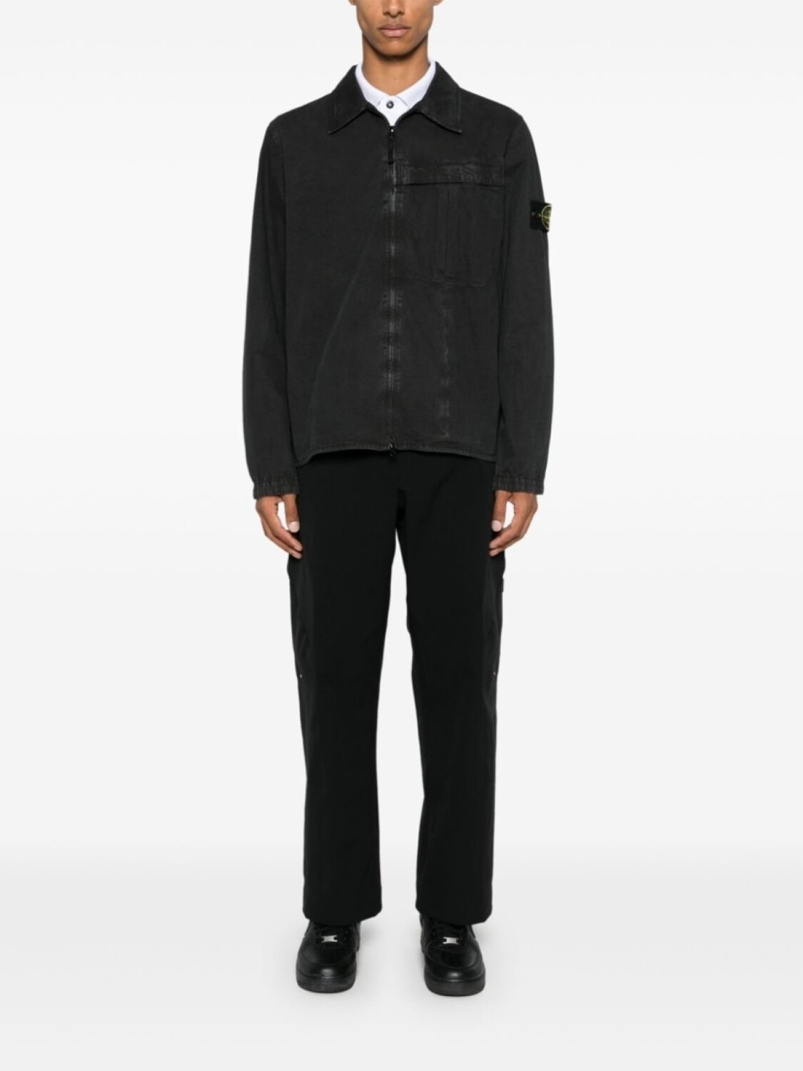 

Stone Island куртка с нашивкой Compass, серый
