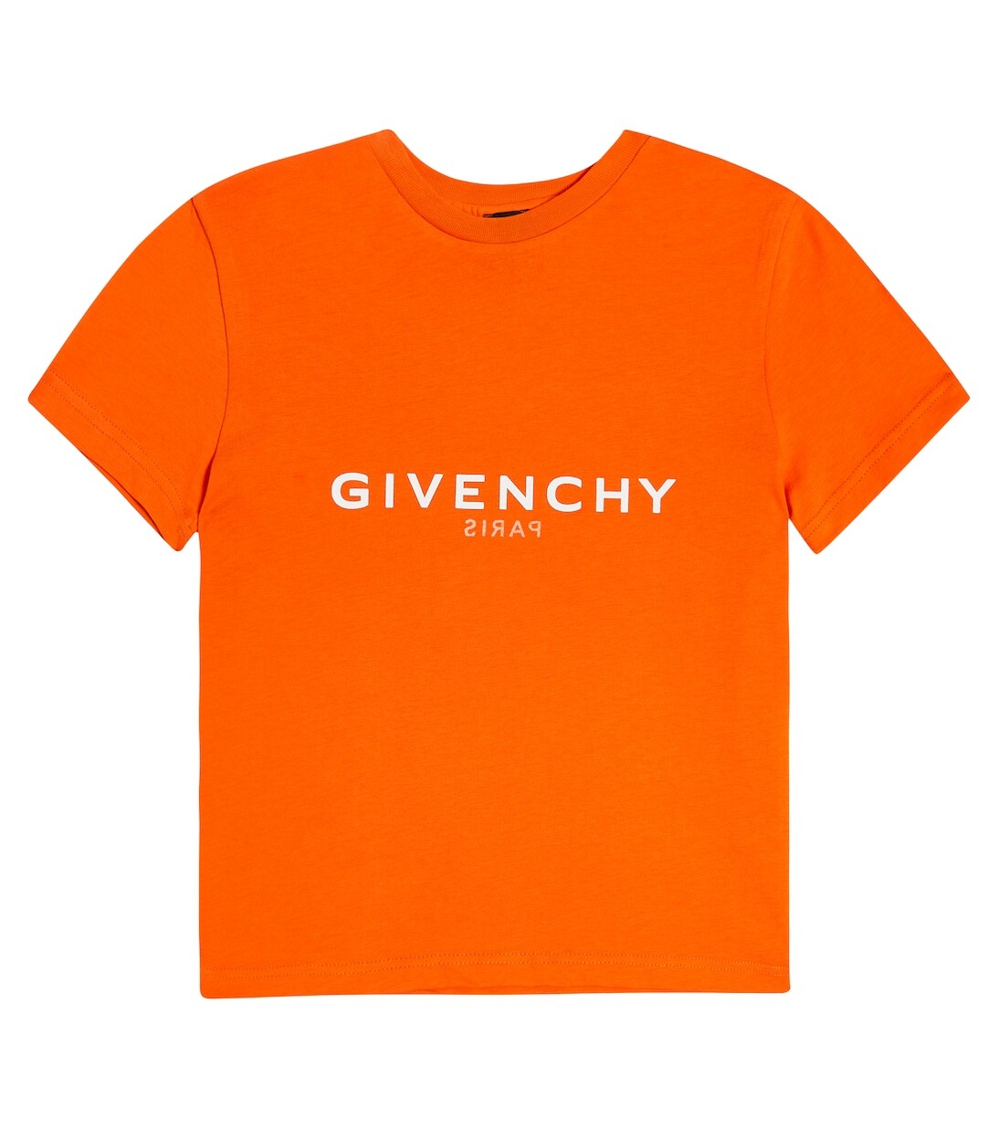 

Футболка из хлопкового джерси с логотипом Givenchy Kids, оранжевый
