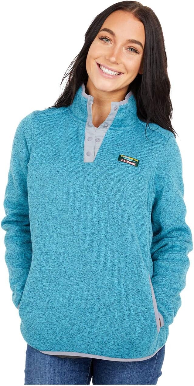 

Куртка Petite Sweater Fleece Pullover L.L.Bean, цвет Evening Blue