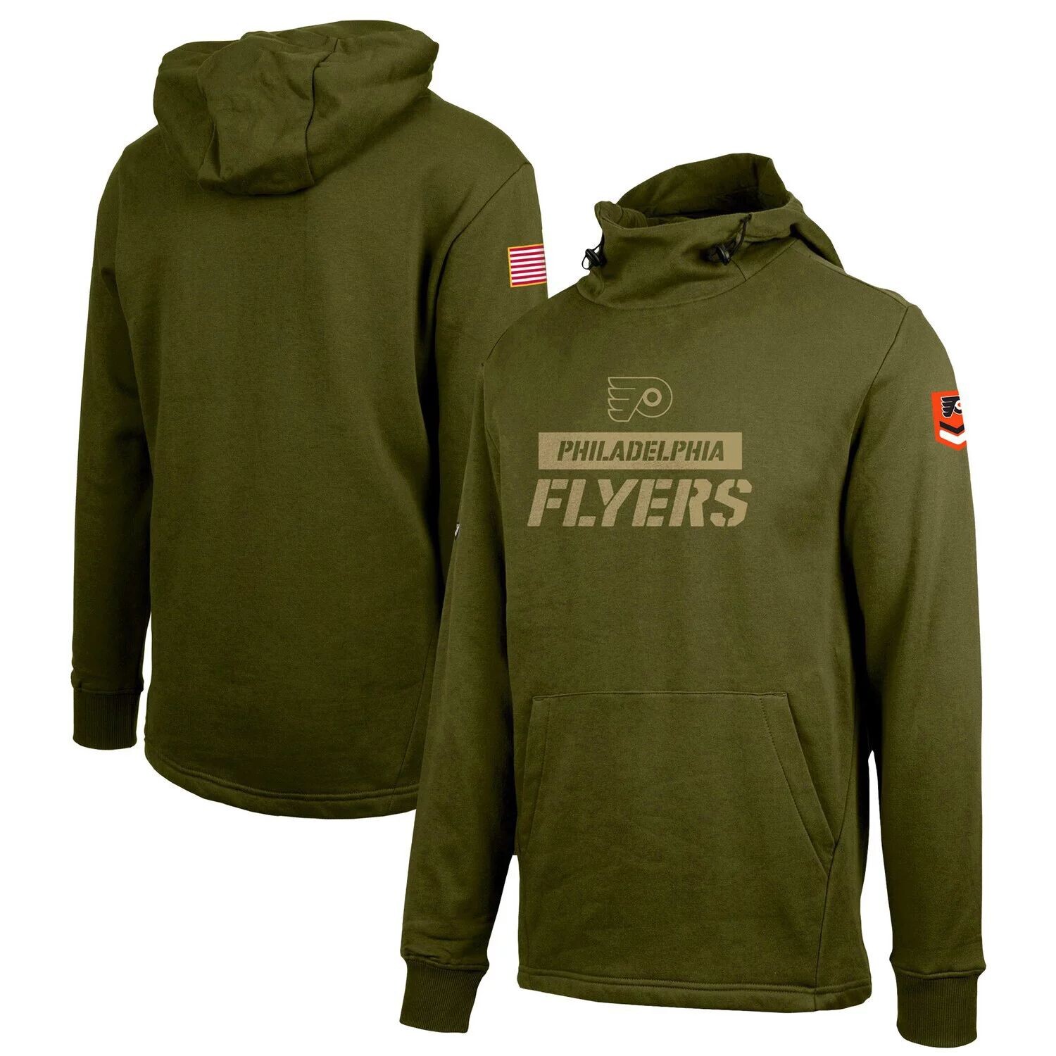 

Мужской зеленый пуловер с капюшоном Philadelphia Flyers Delta Shift