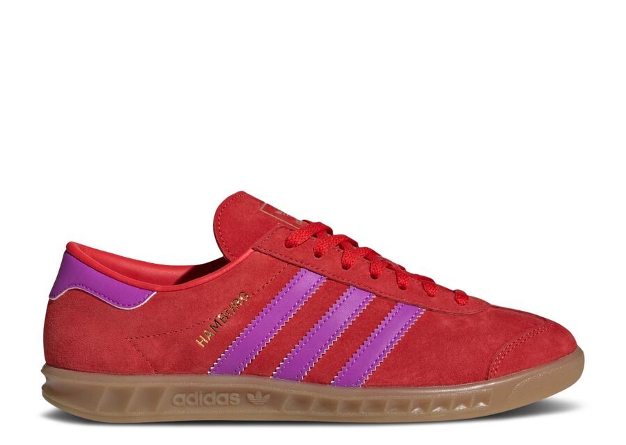 

Кроссовки adidas Wmns Hamburg, цвет Red Purple Burst Gum