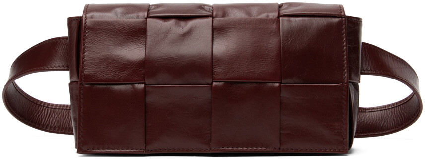 

Темно-красная мини-сумка-кассета Bottega Veneta
