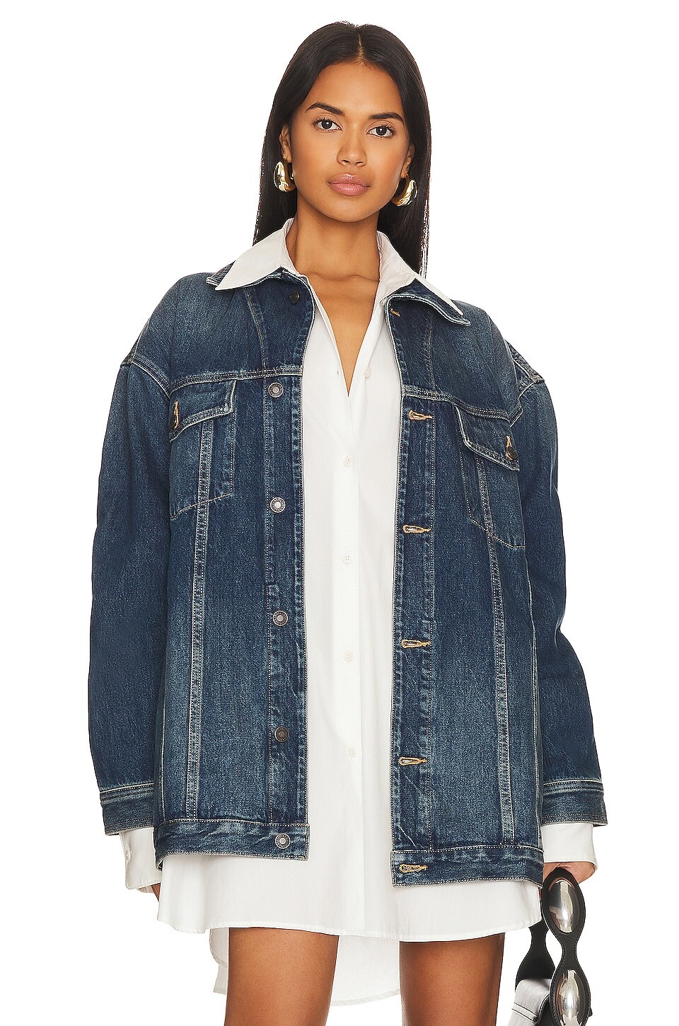 

Куртка NILI LOTAN Adam Oversized Denim, цвет Simon Wash