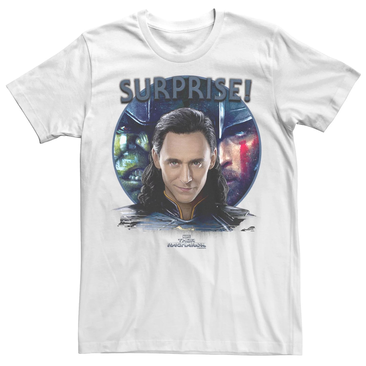 Мужская футболка Thor Ragnarok Loki Surprise Shadows Marvel, белый