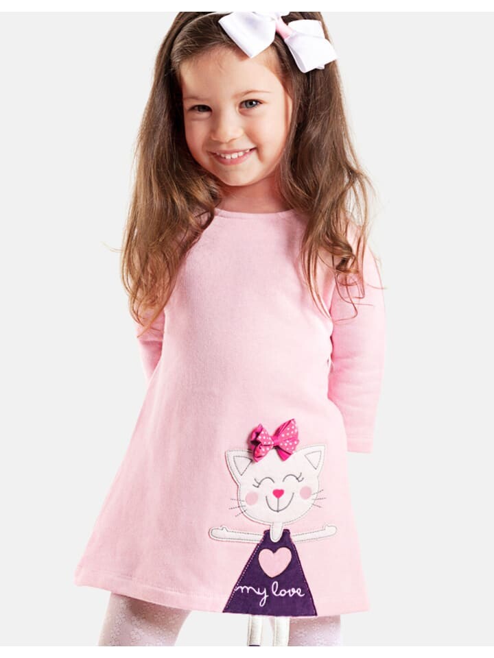 

Платье Denokids White Cat, розовый