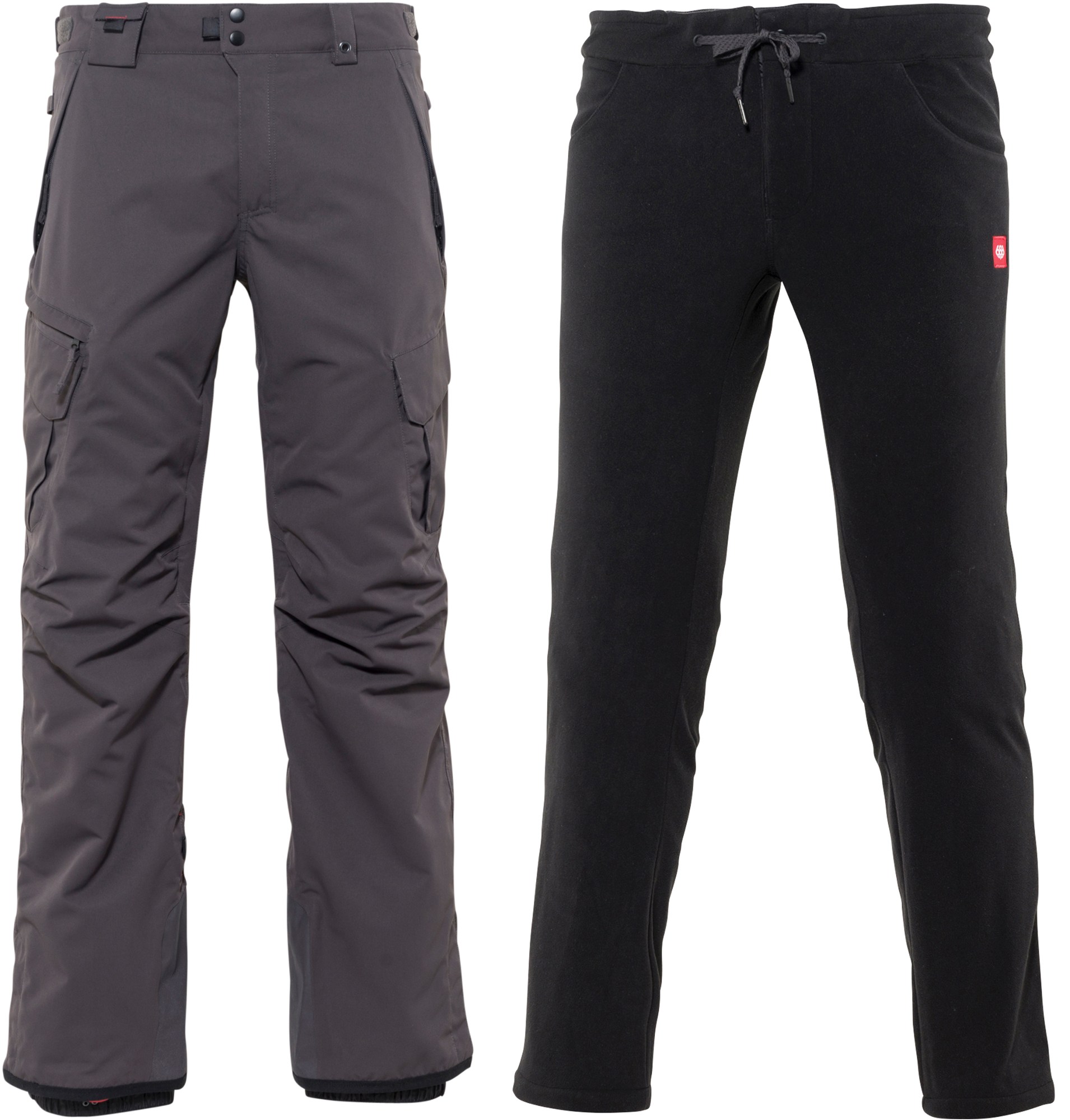Зимние брюки-карго Smarty 3-в-1 — мужские 686, серый брюки 686 smarty 3 in 1 cargo цвет charcoal
