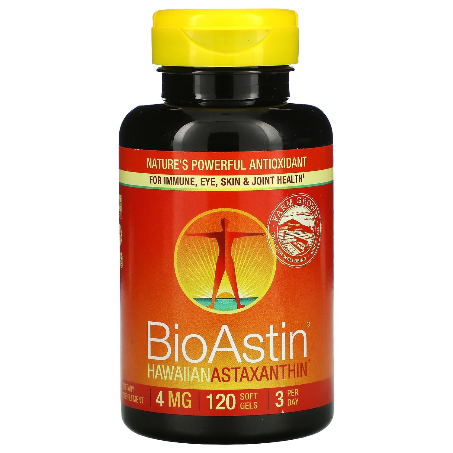 

BioAstin, гавайский астаксантин, 4 мг, 120 мягких таблеток, Nutrex Hawaii