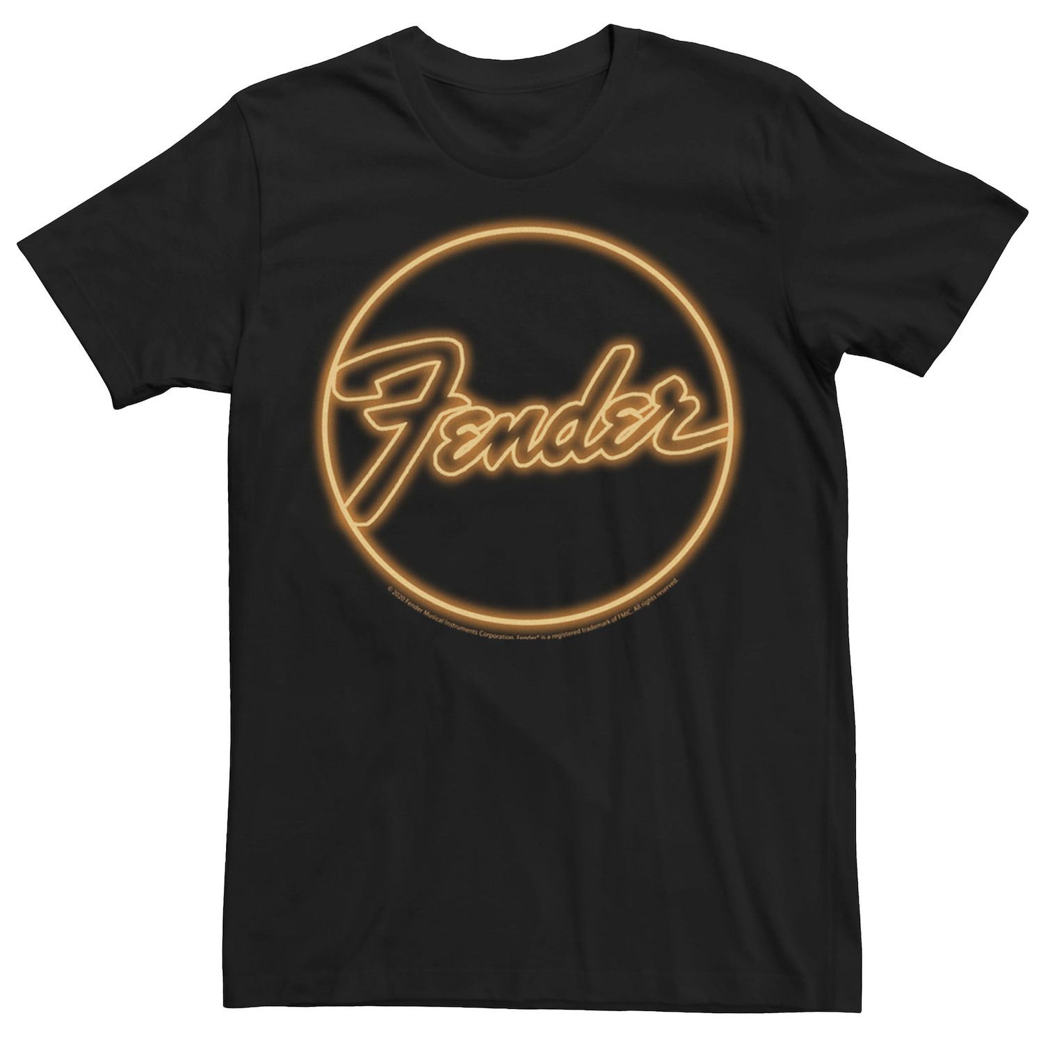 Мужская футболка Fender с неоновым логотипом Licensed Character мужская футболка death before decaf с неоновым скелетом licensed character