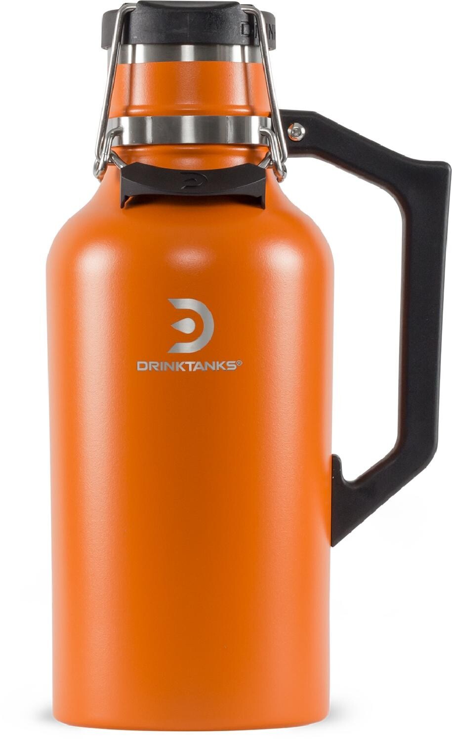 

Изолированный Growler — 64 эт. унция DrinkTanks, оранжевый