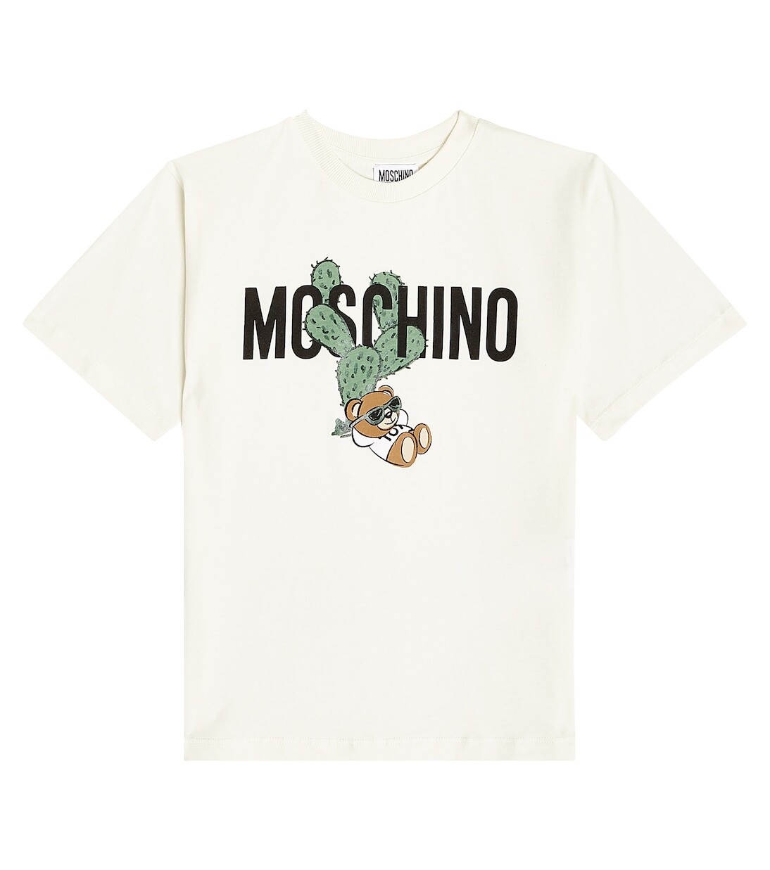 

Футболка из хлопкового джерси с мишкой teddy bear Moschino Kids, белый